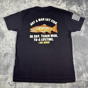 Rugged Legacy Joe Biden Fish‎ Quote T-Shirt Mens Large L USA Patriotic Graphic T